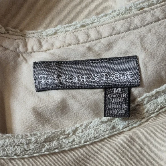 Tristan & Iseut Artistic Border Print Dress Size 14 (Fits 10-12) Lined Romantic - Picture 8 of 9